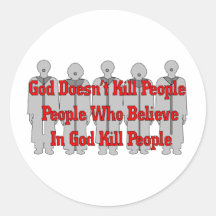 Religious Crazies Round Stickers