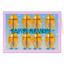 religious easter blessing card with scripture