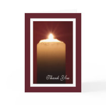 Religious Funeral Thank You Card - Candle