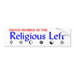 Religious Left Bumper Sticker bumper stickers