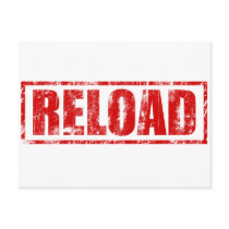 Reload! - Video Game Gamer Gaming Shoot Gun Post Card