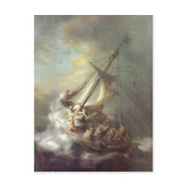 Rembrandt Harmensz. van Rijn Christus im Sturm auf Post Cards