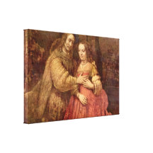 Rembrandt Harmenszoon van Rijn - Jewish bride Gallery Wrapped Canvas