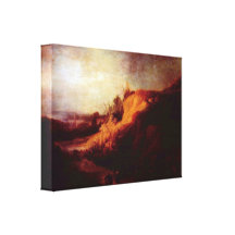 Rembrandt - Landscape with baptism Stretched Canvas Prints