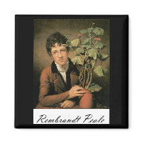 Rembrandt Peale Rubens Peale with a Geranium Fridge Magnet