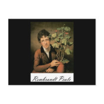 Rembrandt Peale Rubens Peale with a Geranium Post Card
