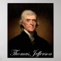 Rembrandt Peale's portrait of Thomas Jefferson Print