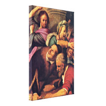 Rembrandt van Rijn - Christ driving money-changer Stretched Canvas Print