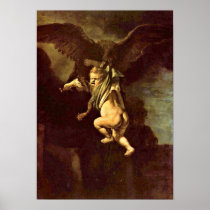 Rembrandt van Rijn - Ganymede in the clutches Poster