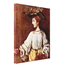 Rembrandt van Rijn - Hendrickje as Flora Gallery Wrap Canvas