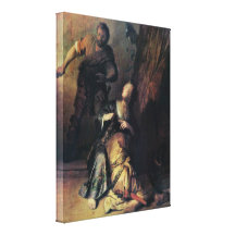 Rembrandt van Rijn - Samson betrayed by Delilah Canvas Print