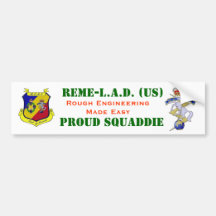 REME LAD Motor Vehicle Identification Bumper Stickers