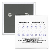 Remember Correlation Reflects (Stats Attitude) Pinback Button