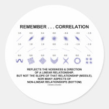 Remember Correlation Reflects (Stats Attitude) Round Sticker