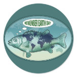 Remember Earth Day Round Sticker
