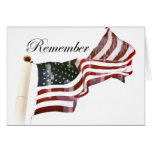 Remember  Memorial Day - Crosses Within Old Glory Cards