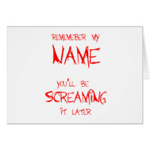 Remember my name card