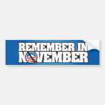 Remember November Bumper Sticker