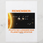 Remember: Pluto No Longer Has Planetary Status Full Colour Flyer