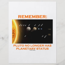 Remember: Pluto No Longer Has Planetary Status Full Colour Flyer