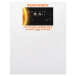 Remember: Pluto No Longer Has Planetary Status letterhead