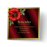 Remember Poppy Pinback Buttons