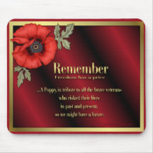 Remember Poppy Mouse Pads