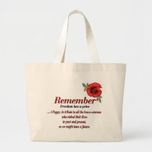 Remember Poppy Tote Bags