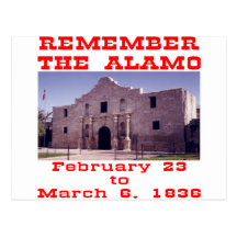Remember The Alamo #001 Postcard