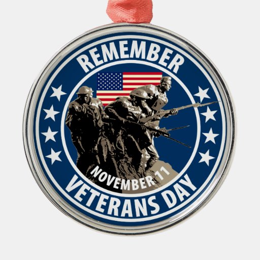 Remember Veterans Day Christmas Tree Ornament