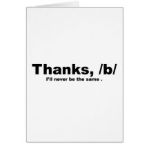 Remercie /b/ carte