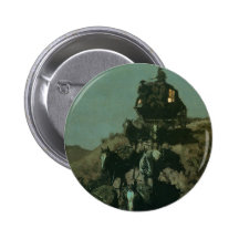 Remington's Old Stagecoach of the Plains (1901) Pinback Button