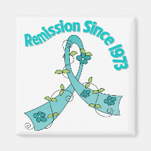 Remission Since 1973 Ovarian Cancer Fridge Magnets