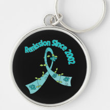 Remission Since 2002 Ovarian Cancer Key Chain