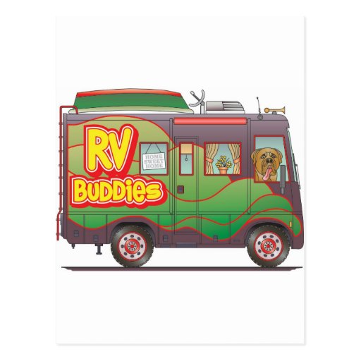 Remorque de campeur d'amis de rv rv carte postale