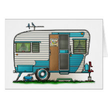 Remorque de campeur de luxe cartes de vœux