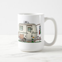 Remorque en verre vintage mignonne de voyage de ca tasse