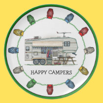 Remorque mignonne de voyage de campeur de cinquièm assiettes