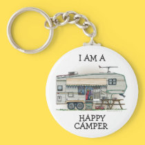 Remorque mignonne de voyage de campeur de cinquièm porte-clés