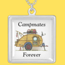 Remorque vintage mignonne de voyage de campeur de  colliers