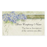 Remous bleu floral de fleurs d'hortensia de semble cartes de visite professionnelles