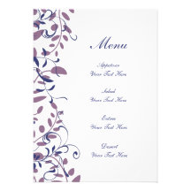 Remous de pourpre, bleus et de blanc de menu de ma bristols personnalisés