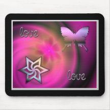 Remous de rose tapis de souris