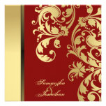 Remous floraux de miroitement rouge d'or de faire-