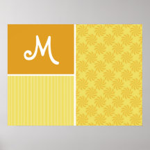 Remous jaune-orange posters