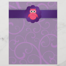 Remous mignons de pourpre de hibou prospectus en couleur