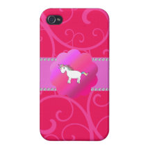 Remous mignons de rose de licorne coque iPhone 4/4S