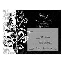 Remous noir et blanc contemporain carte postale