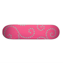 Remous roses de diamant planches à roulettes customisées