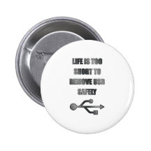 remove USB safely Pinback Button